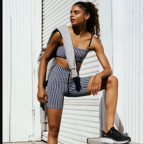 FREE PEOPLE Womens Tighten Up Stripe Set Size M-L NEW‎ WITH TAG - Picture 1 of 12